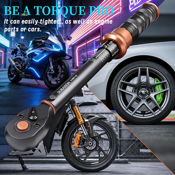 Torque Wrench 3/8-Inch Drive Dual Range Scales 5-50 Ft-Lb/6.8-67Nm | ±3% Precision, 72 tooth Dual-direction Torque Wrenches for Bike, Motorcycle and Car Repair