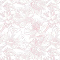 393"x17.3" Peel and Stick Wallpaper Floral Contact Paper Boho White Pink Flower Wallpaper Removable Wall Paper Self Adhesive Modern for Cabinets Drawers Bedroom Thicken Vinyl