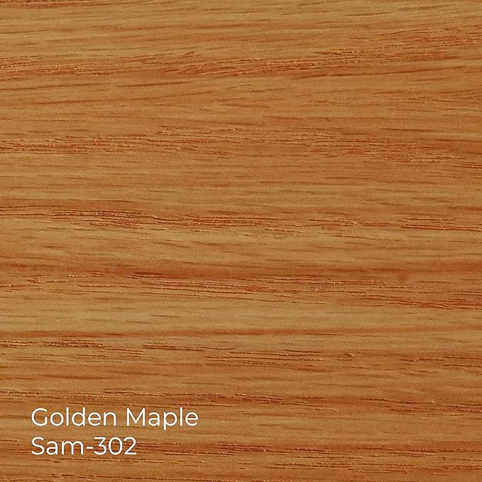 SamaN Interior One Step Wood Seal, Stain and Varnish – Oil Based Odorless Dye - Protection for Furniture and Fine Wood (Golden Maple SAM-302, 32 oz)