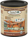 SamaN Interior One Step Wood Seal, Stain and Varnish – Oil Based Odorless Dye - Protection for Furniture and Fine Wood (Brazilian Cherry SAM-306, 32 oz)