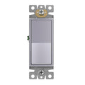 ENERLITES Elite Series Decorator Rocker Light Switch, 15A 120V/277V, Gloss Finish, Single Pole, 3 Wire, Grounding Screw, Residential Grade, UL Listed, 91150-SV, Silver Color