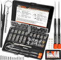 TEKPREM Magnetic Eyeglass Repair Tool Kit, Eye Glasses Repairing Screwdriver Set with Compatible Eyeglass Screws,Silicone Nose Pads,Tweezer,Small Screwdriver for Eyeglasses,Sunglasses and Nose Pads