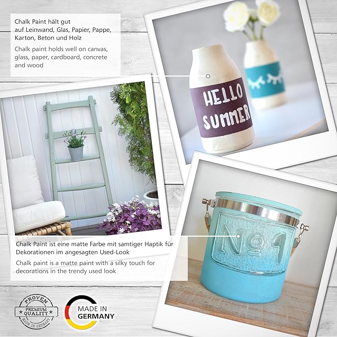Viva Decor Chalk Paint (Dove Wing) 8.45oz - Featuring a Chalky & Matte Finish, this paint is perfect for crafting Shabby Chic & Vintage looks on wood furniture and decor pieces