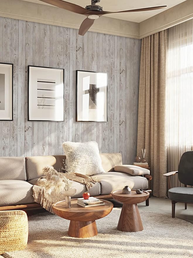 Heroad Contact Paper Peel and Stick Wallpaper Wood Grain Contact Paper for Cabinets Countertop Waterproof Removable Wallpaper Self Adhesive Decorative Shiplap Papel Tapiz para Pared 17.7''x78.7''