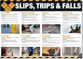 Slips, Trips and Falls Safety Poster – Workplace Fall Prevention Sign, OSHA-Compliant Visual Guide for Spills, Cables, Obstructions, 18x24" Waterproof & Tearproof Wall Chart