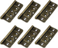 Wealrit 6 pcs Bronze Non-Mortise Hinges Door Hinges 3 Inch Length Heavy Duty Door Hinges Bifold Butt Hinges with Screws
