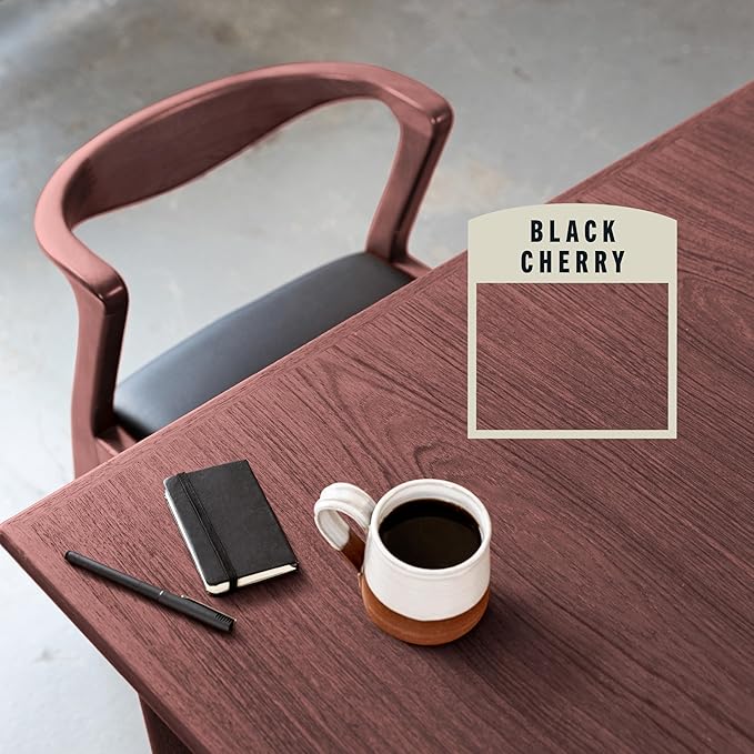 Varathane Premium Fast Dry Wood Stain | 1 Hour Dry Time | 1 Coat Color | Interior Wood Stain | Furniture, Cabinets, Doors, Trim | Half Pint | Black Cherry