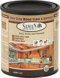 SamaN Interior One Step Wood Seal, Stain and Varnish – Oil Based Odorless Dye - Protection for Furniture and Fine Wood (Ebony SAM-318, 32 oz)