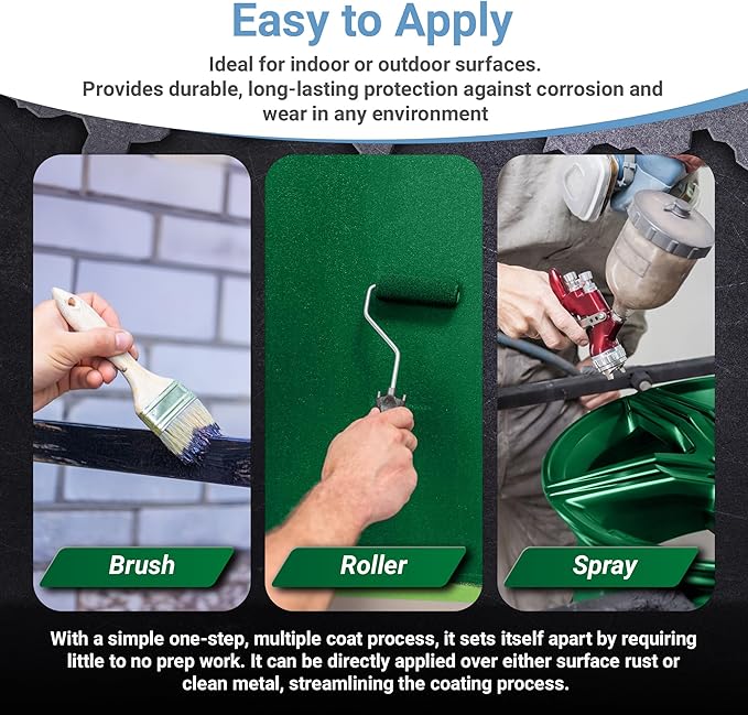 RUST BULLET DuraGrade Color - Green - 1 Gallon - Advanced Technology Corrossion Control, Rust Inhibitor & Protective Coating, Exceptional Adhesion, UV Resistant
