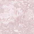 Heroad Peel and Stick Wallpaper Pink and White Vintage Forest Animals Floral Wallpaper Removable Self-Adhesive Contact Paper for Bedroom Living Room Cabinets Decoration Thicken Vinyl 17.3" x 393"
