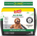 Glad for Pets Activated Carbon Dog Training Pads - Absorbent Large Disposable Dog Pee Pads for Dogs, XL Potty Pads for Dogs, Charcoal Puppy Pads with Adhesive Tabs, Jumbo Dog Pads, 28" x 30", 50 Count