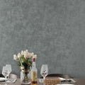 Yasinet Peel and Stick Wall Paper Removable Wallpaper Modern Grey-Green Embossed Thicken Self Adhesive Wallpaper Textured Contact Paper for Cabinets Walls Waterproof Vinyl Roll 78.7"x 15.7"