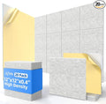 20 Pack Acoustic Panels with Self Adhesive Sound Proof Foam Panels for Wall | 12" X 12" X 0.4" High Density Soundproof Wall Panels, Brick Sound Absorbing Panels for Home Studio Office Decor - Gray