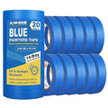 Blue Painters Tape - 20 Rolls Masking Tape 1 inch Wide, Multi-Surface No Residue Blue Tape for Walls, Painting, Packing & Automotive 0.94 Inch x 1100 Yards