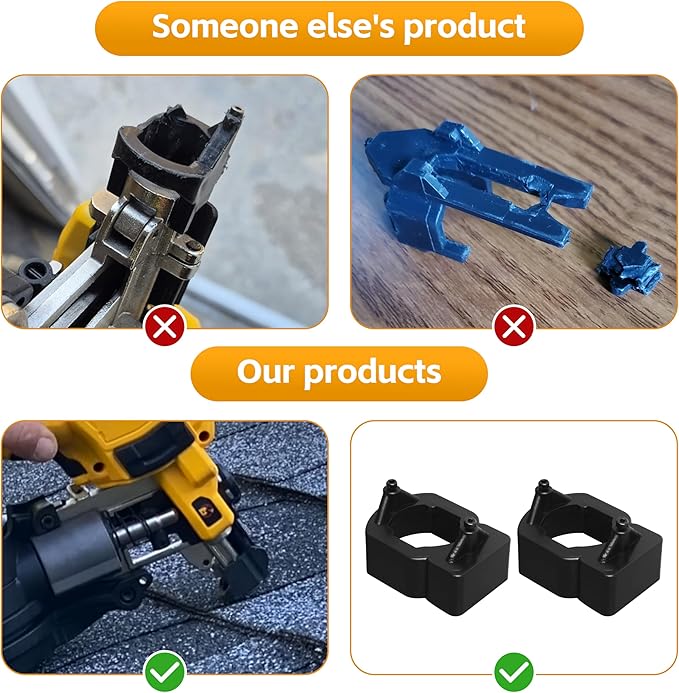 2025 Upgrade DCN45RN Vinyl Siding Adaptor Tip, B Style Siding Nailer Adapter for Dewalt 20V Cordless Roofing Nailer DCN45RND1, DCN45RNB – 2 Pack