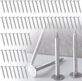 Tandefio 500 Pcs Aluminum Siding Nails 1-3/4 Inch Metal Aluminum Roofing Siding and Panel Nails to Fasten Roofing Felt Wood Decking Insulation Board