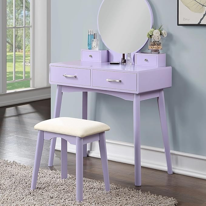 DWIL Matte Finish Furniture Paint - 16 Oz Wood Paint for Cabinets, Doors, Tables, and Dressers Refinishing - Water-Based, Non-Toxic & Odorless, Easy to Apply(Lavender)-Without Tools