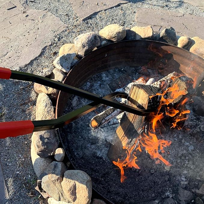 Log Claw 40 Inch | Heavy Duty Fire Tongs Firewood Grabber for Fire Pit Campfire Bonfire | Fireplace Tongs Log Grabber Claw for Indoor Outdoor Fireplace