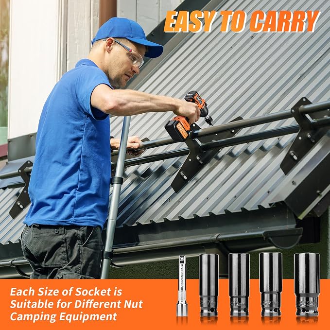 Cordless Impact Wrench, 900Ft-lbs (1200N.m) 1/2" Brushless Impact Gun, 21V High Torque Power Impact Driver, 2x4.0Ah Batteries Electric ImpactMotor Variable Speeds for Car/Pickup Truck/Mower