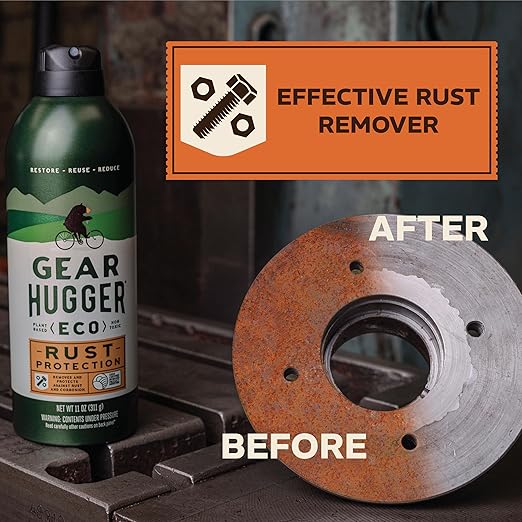 Gear Hugger Rust Protection (11 oz, Pack of 2), Rust Remover & Rust Prevention Spray - Eco-Friendly Anti Rust Spray, No Petroleum, No PTFE, Plant Based