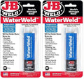 J-B Weld 8277 WaterWeld Epoxy Putty Stick - 2 oz. (Pack of 2)
