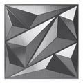 33 Pack 3D Wall Panel Diamond for Interior Wall Décor, PVC Textured Wall Panels, 12''x12'' Cover 32.Sq.Ft. Silver