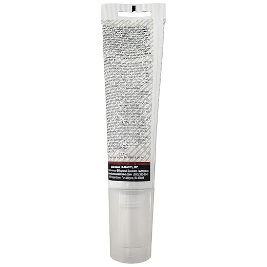 Silicone Sealant 100% RTV - 2.8 oz Squeeze Tube -Clear-