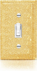 Silver Shiny Gold Light Switch Cover Gold Rhinestones Wall Plates Light Switch Cover Plate Decorative Switch Covers Wall Plate