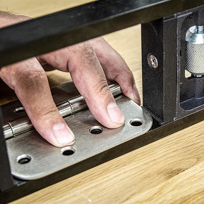 Trend 9ft AnyDoor Butt Hinge Template Kit, Adjustable Router Jig for Accurate Door and Frame Hinge Recessing, Fits Square and Radius Hinges, H/JIG/D9