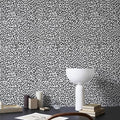 Leopard Print Peel and Stick Wallpaper, Waterproof Removable Self Adhesive Textured Wall Paper, Black and White Unique Funky Cheetah Contact Paper for Bedroom and Bathroom 480"X17.3"(57.6 sq. ft)