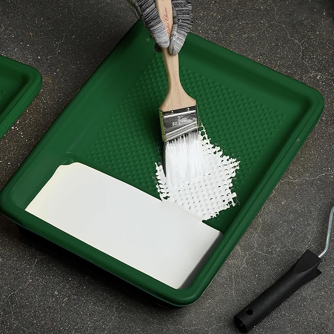 Bates- Paint Tray Liner, 9 Inch, 10 pcs, Green Paint Pans Trays, Plastic Paint Tray, Roller Tray Liners