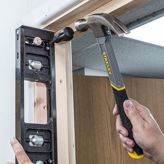 Trend 9ft AnyDoor Butt Hinge Template Kit, Adjustable Router Jig for Accurate Door and Frame Hinge Recessing, Fits Square and Radius Hinges, H/JIG/D9