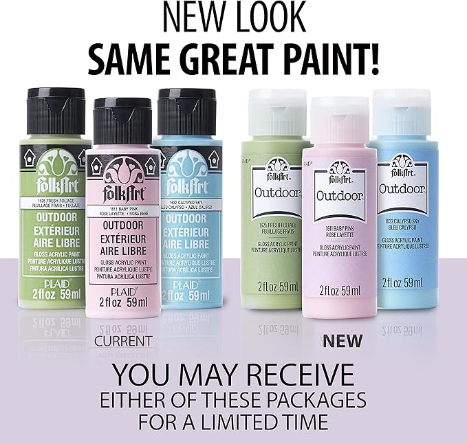 FolkArt Outdoor Acrylic Paint in Assorted Colors (2 Ounce), 1609 Metallic Blue Sapphire