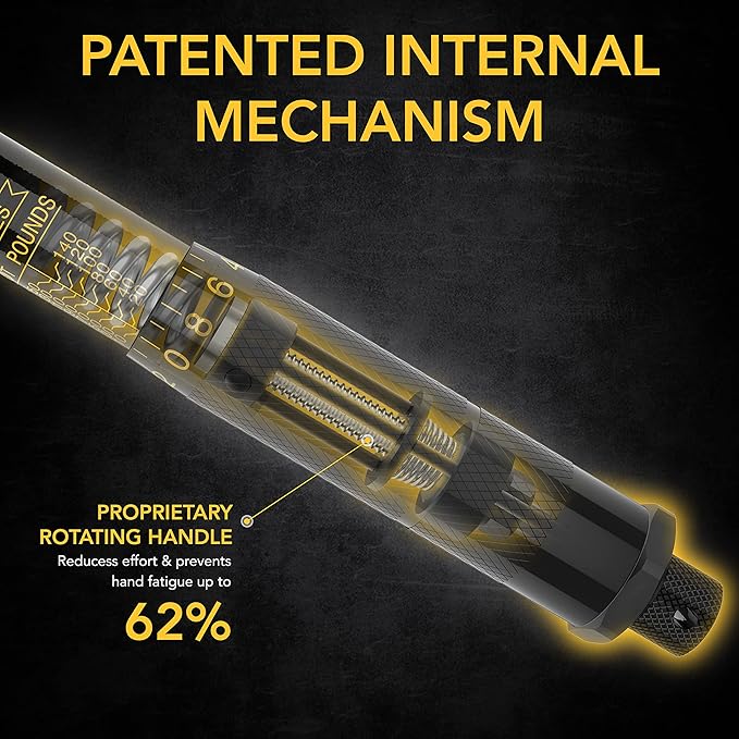 LEXIVON Torque Wrench 1/2-Inch Drive Click 10~150 Ft-Lb/13.6~203.5 Nm (LX-183)