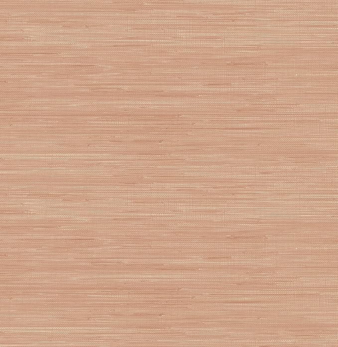 NuWallpaper x Society Social Apricot Classic Faux Grasscloth Peel & Stick Wallpaper, Pink