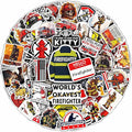 100Pcs Funny Firefighter Stickers for Helmets, Water Bottles, Laptop - Fireman Stickers for Hard Hat - Firefighter Gifts for Men - Fireman Party Supplies & Decorations
