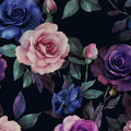 Gothic Purple Floral Wallpaper Peel and Stick 17.5" × 118" | Self Adhesive/Removable/Waterproof/Thick Vinyl Contact Paper for Bathroom Bedroom Shelf Cabinet Drawer,Prepasted,Easy Peel