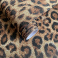 Brown Leopard Print Peel and Stick Wallpaper, 17.3" x 1200" | Waterproof Removable Self Adhesive Wallpaper, Unique Funky Cheetah Contact Paper for Bedroom, Bathroom, Decor,144.3 sq.