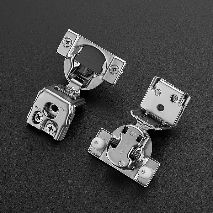 Ravinte 30 Pack 15 Pairs 1-1/2 inch Overlay Soft Close Hinges for Kitchen Cabinet Satin Nickel Hidden Stainless Steel Concealed Hinges self Closing