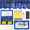 Upgraded All-in-One Magnetic Eyeglass Repair Tool Kit with Screws, Glasses Fixing Kit with Precision Screwdriver Set, Eyeglass Nose Pads and Tweezer for Travel, Gift, Christmas