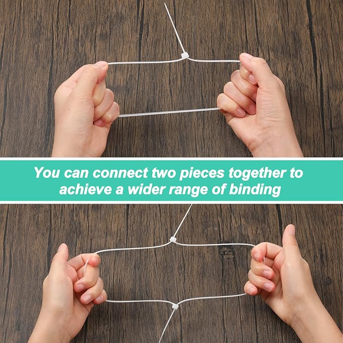Shappy 500 Pack Long Zip Ties Heavy Duty, Ultra Exclusive Strong Cable Ties Large Industrial Electrical for Indoor Outdoor Plastic Wraps(White,24 Inch)