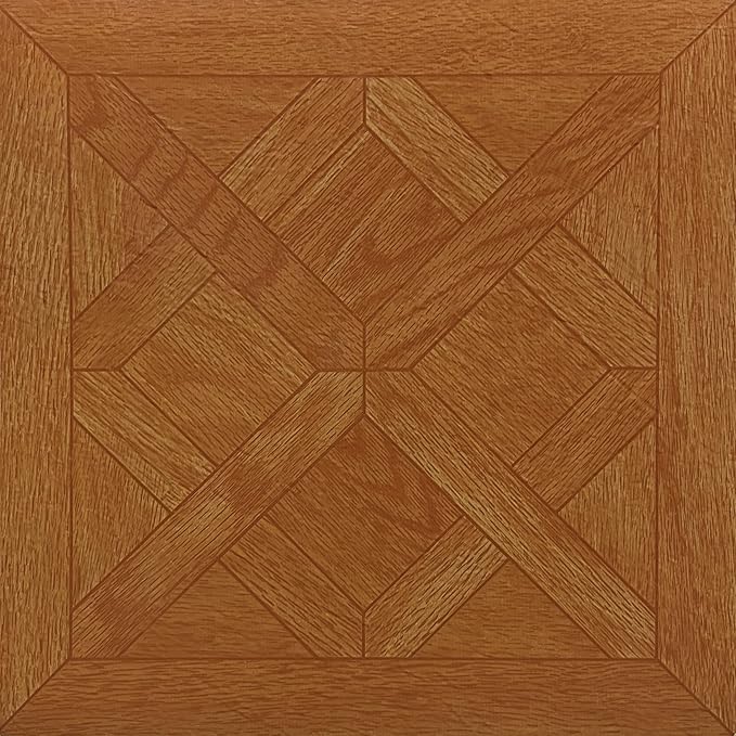 Nexus Self Adhesive 12-Inch Vinyl Floor Tiles, 20 Tiles - 12" x 12", Classic Parquet Oak Slate Pattern - Peel & Stick, DIY Flooring for Kitchen, Dining Room, Bedrooms & Bathrooms by Achim Home Decor
