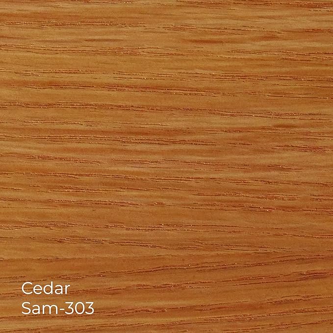 SamaN Interior One Step Wood Seal, Stain and Varnish – Oil Based Odorless Dye - Protection for Furniture and Fine Wood (Cedar SAM-303, 8 oz)
