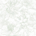 78.7"x17.3" Peel and Stick Wallpaper Green Floral Wallpaper White Boho Modern Contact Paper Removable Self Adhesive Flower Wall Paper for Kitchen Bathroom Bedroom Cabinets Thicken Vinyl Roll