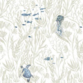 tiltil Coastal Peel and Stick Wallpaper Beige Contact Paper 17.3"×78.8" | Beach Self-Adhesive Wallpaper Removable Countertop Wall Paper Blue Ocean Wallpaper for Bathroom Waterproof Decor Vinyl Roll