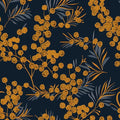 Dark Gold Floral Leaf Vintage Wallpaper Peel and Stick 17.5" × 393" | Self Adhesive/Removable/Waterproof/Thick Vinyl Contact Paper for Bathroom Bedroom Shelf Cabinet Drawer,Prepasted,Easy Peel