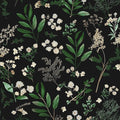 Vintage Dark Green Floral Leaf Peel and Stick Wallpaper 17.5"x197" | Self Adhesive/Removable/Waterproof/Thick Vinyl Contact Paper for Bathroom Bedroom Shelf Cabinet Drawer,Prepasted,Easy Peel