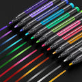 ARTISTRO 12 Metallic Paint Pens for Glass Marking, Rock Painting, Ceramic, Wood, Fabric, Scrapbooking, DIY Craft Making, Coloring - Acrylic Paint Markers Bullet Tip 2.5mm
