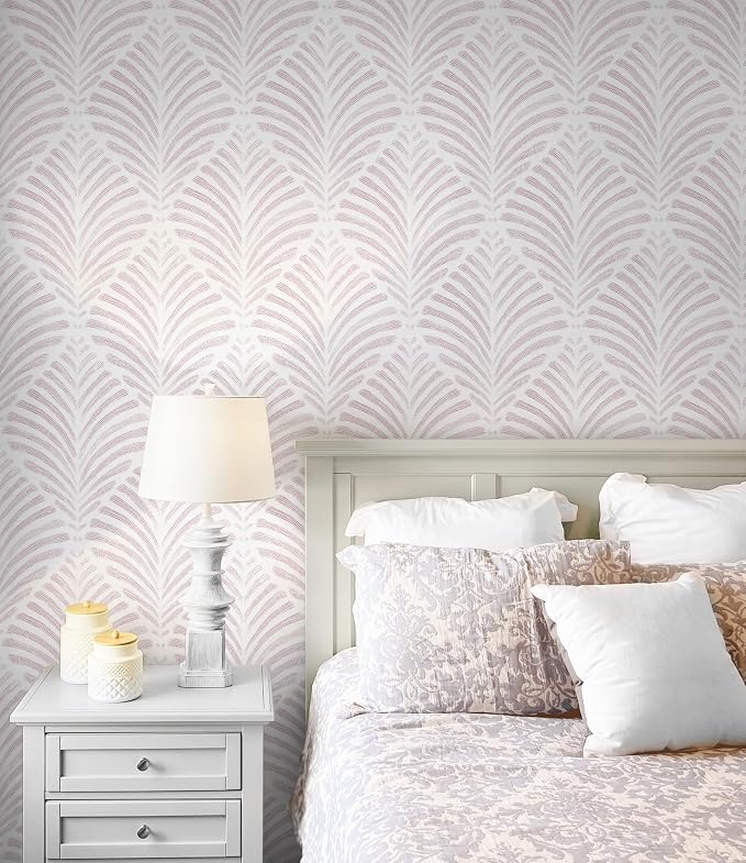 Safiyya Peel and Stick Wallpaper Boho Contact Paper Pink Geometric Modern Wall Paper Self Adhesive Removable Wallpaper for Bedroom Vinyl Rolls 17.3"x78.7"