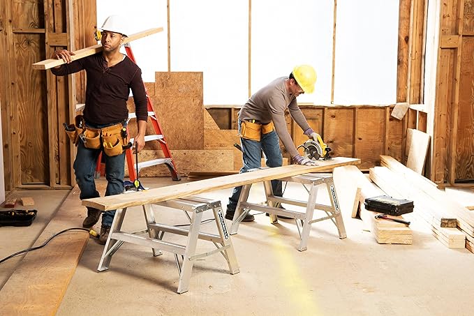Louisville Ladder 3-foot Aluminium Sawhorse Ladder, 300-Pound Load Capacity, Type IA, L-2032-03